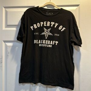 Black Craft Wrestling Graphic Tee Shirt L